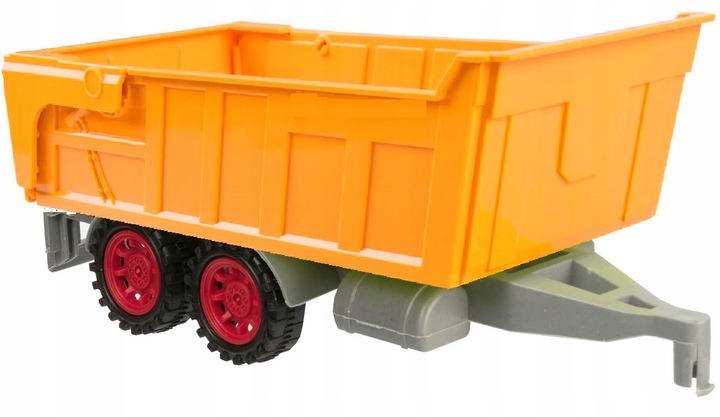 DUŻY TRAKTOR ZDALNIE STEROWANY Z PRZYCZEPĄ RC CIĄGNIK 39cm ładowanie USB