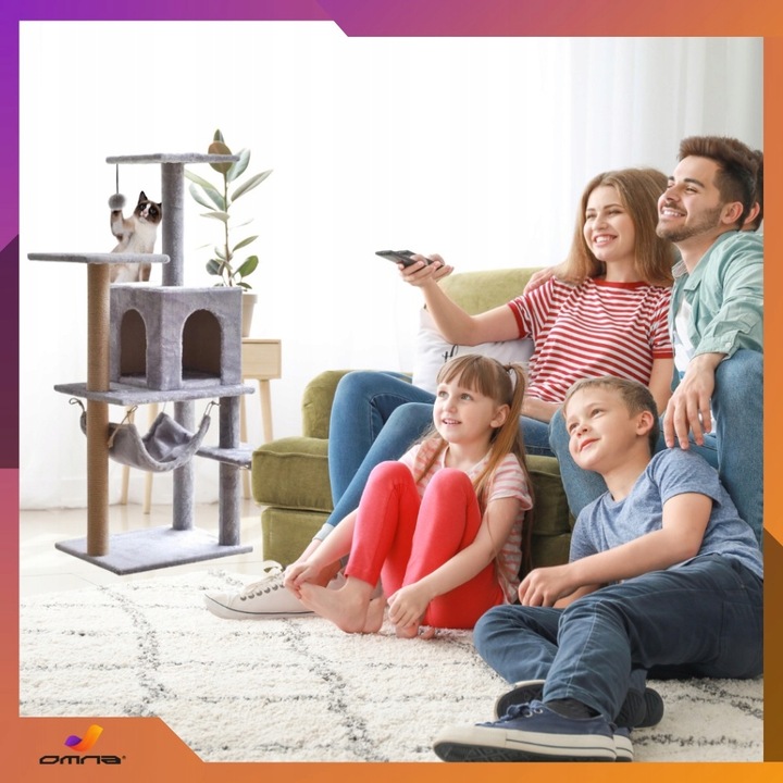 Drapak budka dla kota duży wysoki legowisko dla dużego kota drabinka słupek