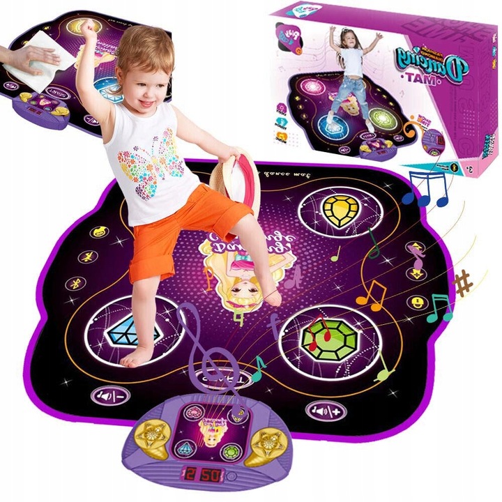 INTERAKTYWNA MATA DO TAŃCZENIA ZRĘCZNOŚCIOWA TANECZNA MUZYCZNA BLUETOOTH