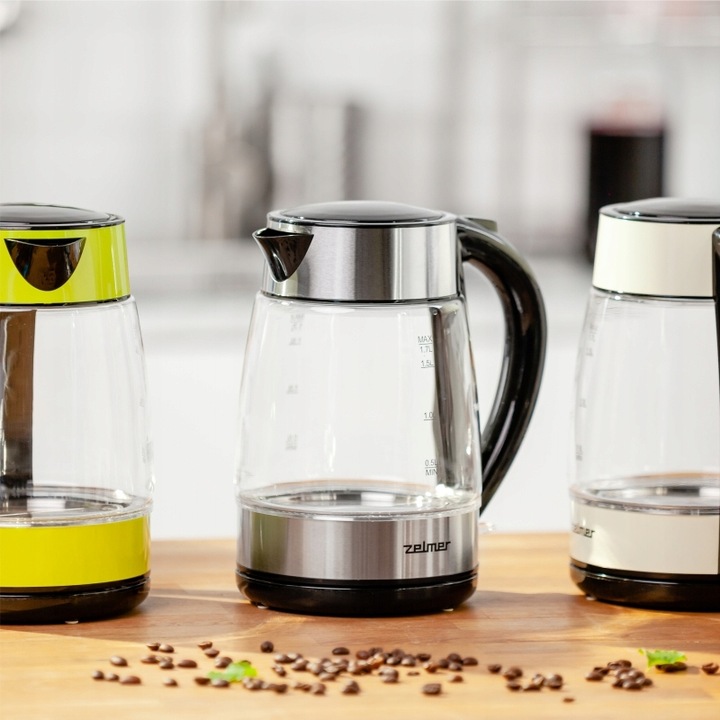 CZAJNIK BEZPRZEWODOWY SZKLANY ZELMER ZCK8011 PODŚWIETLENIE 1,7L Dioda LED