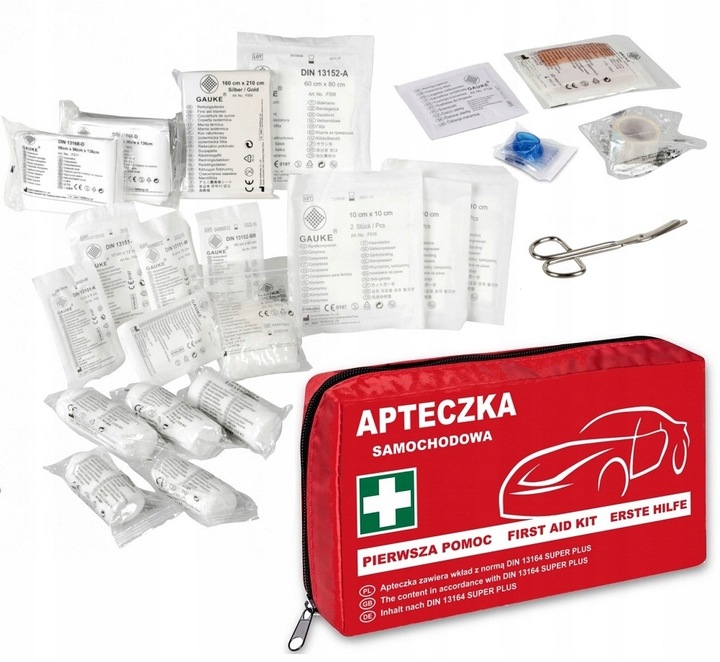 APTECZKA SAMOCHODOWA CAŁA EUROPA Z KOCEM TERMICZNYM USTNIK DIN 13164 PLUS