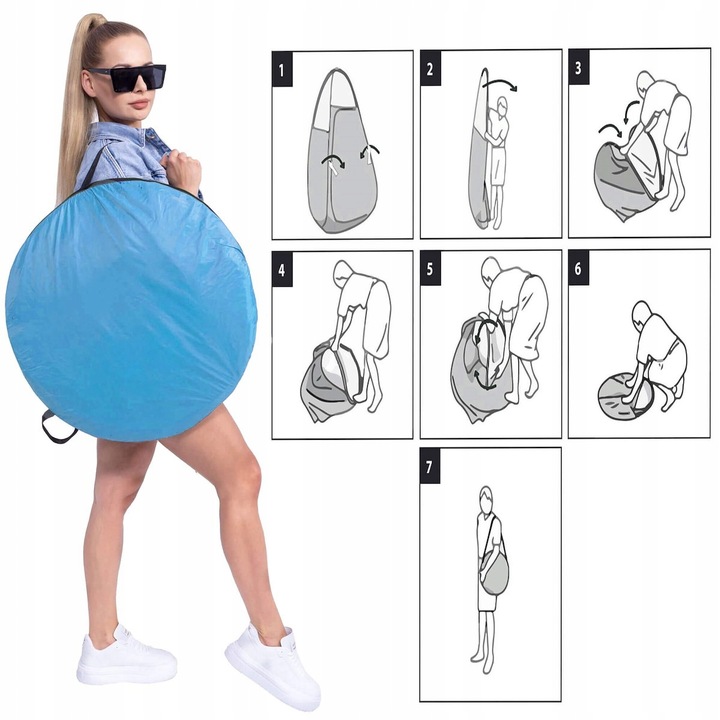 NAMIOT NA PRYSZNIC TOALETA WC PRZEBIERALNIA PRZENOŚNA KEMPINGOWY PLAŻOWY