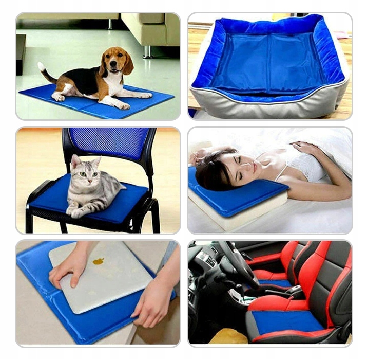 MATA CHŁODZĄCA DLA PSA DUŻA XXL 110x70cm żelowa legowisko PREMIUM GRUBA 4kg