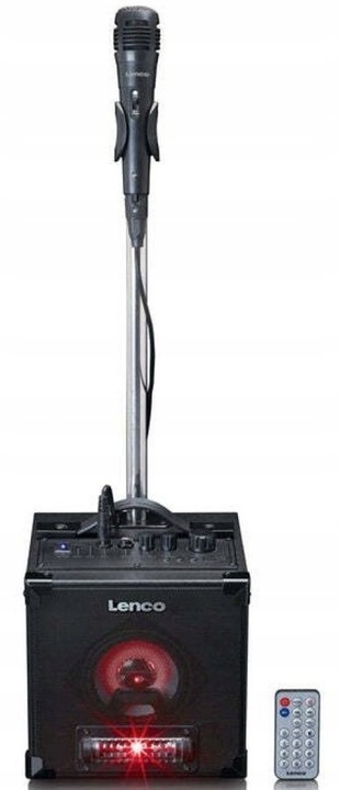 Głośnik AUX Bluetooth SD USB KARAOKE LED STOJAK