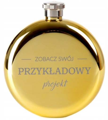 Personalizowana piersiówka okrągła 200ml GRAWER z dedykacją na PREZENT