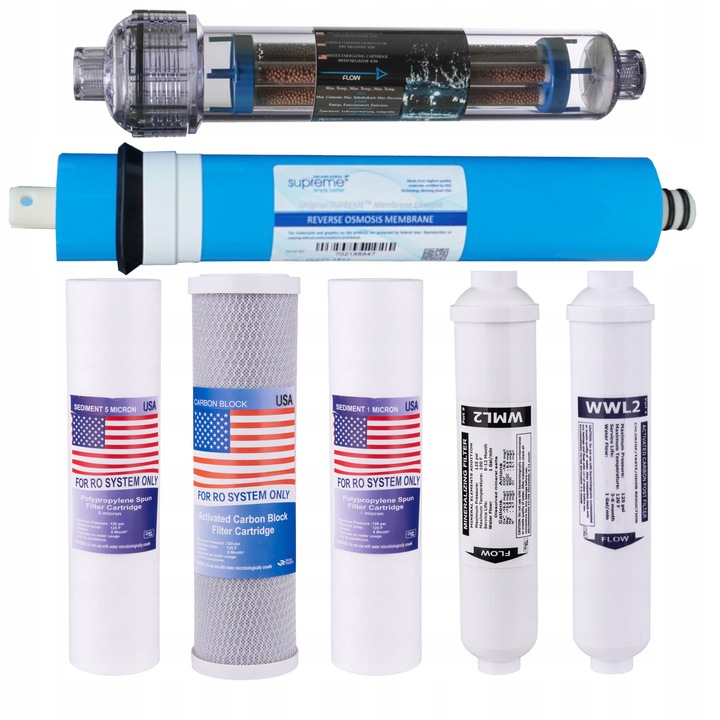 Wkłady osmoza do filtra wody RO7 AIFIR MEMBRANA 75