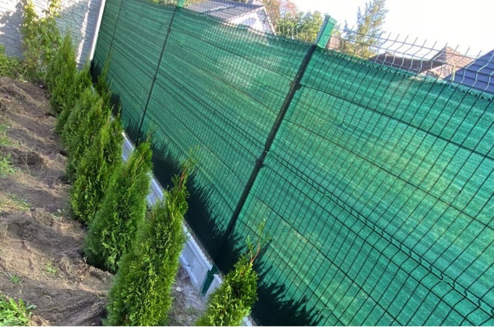 SIATKA CIENIUJĄCA 1,5x50m MASKUJĄCA OSŁONA 80g NA OGRODZENIE PŁOT 75% +UV