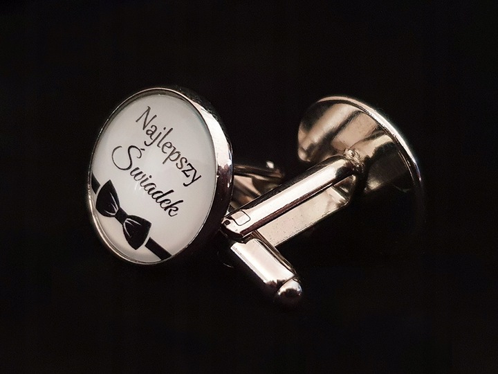 FINIA Spinki do Mankietów do z Datą Ślubu dla Pana Młodego Ślub Data