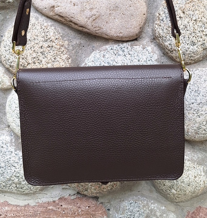 Torebka włoska nerka listonoszka MAXI DUŻA WERSJA zamek Vera Pelle