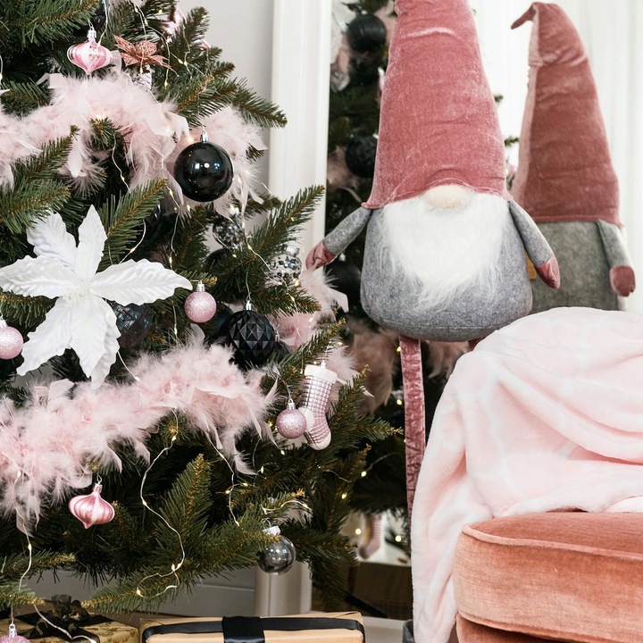 BOMBKI CHOINKOWE 100szt nietłukące ZESTAW XXL NA CHOINKĘ WZORY CZARNE ZŁOTE