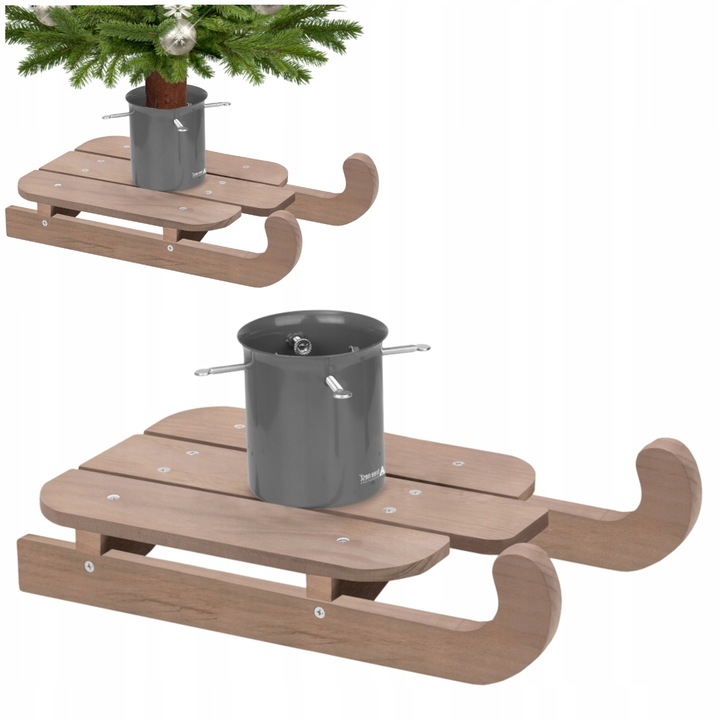 Stojak pod choinkę z pojemnikiem na wodę 1,3l sanki Podstawka na drzewko