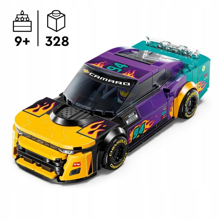LEGO SPEED Champions 76935 NASCAR Next Gen Chevrolet Camaro ZL1 torba
