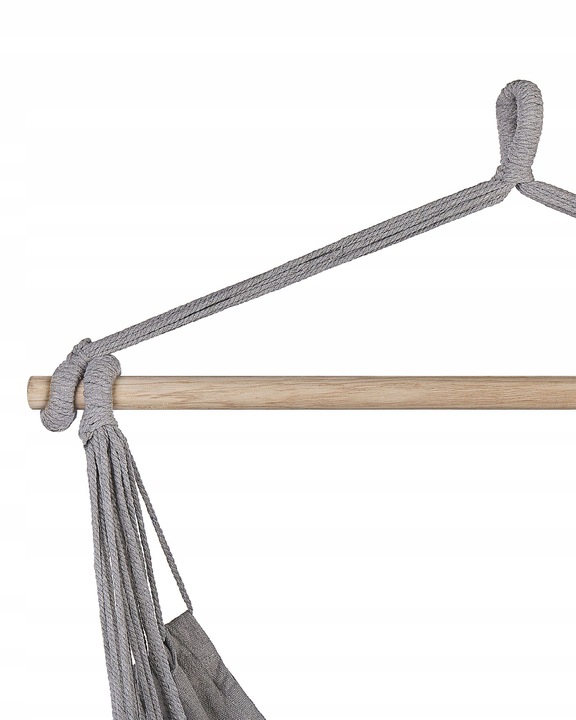 Fotel wiszący hamak boho huśtawka jasnoszary