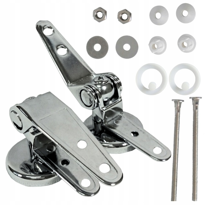 Zawiasy uchwyty TYP V metalowe do DESKI sedesowej drewnianej MDF mocowania