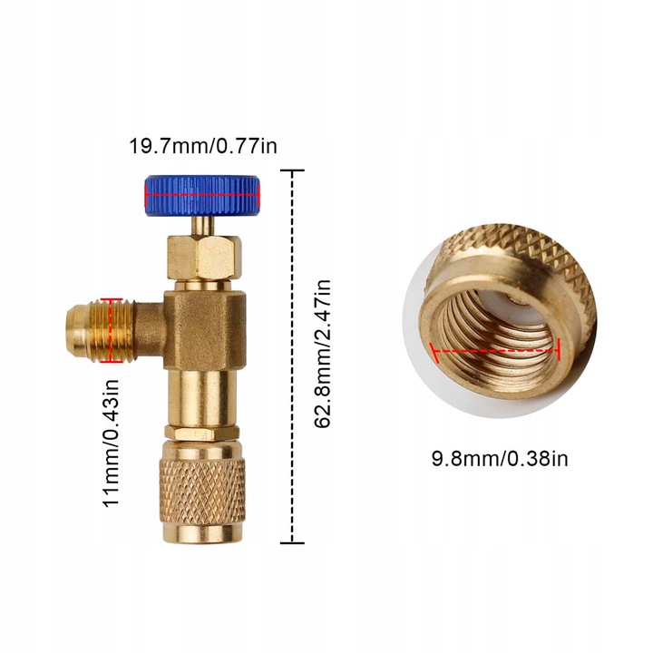 Zestaw zaworów napełniających R32 R410a R600 R134a