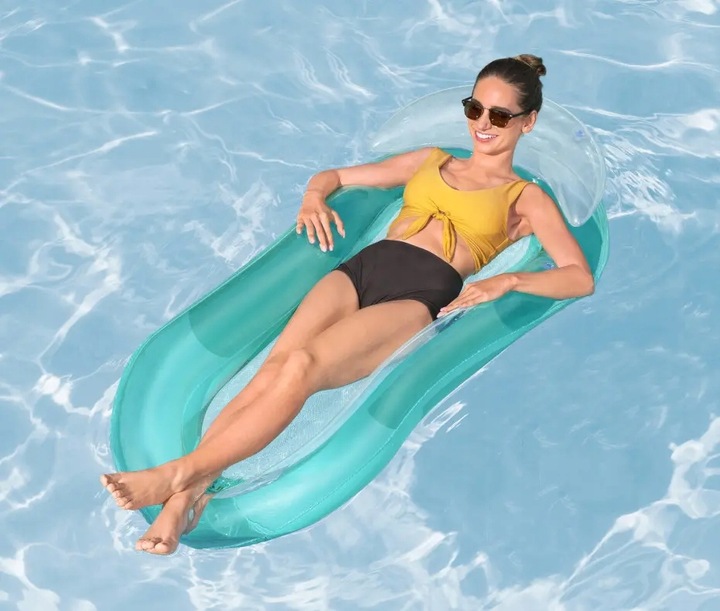 MATERAC DMUCHANY DO PŁYWANIA PONTON PŁYWAJĄCY DO BASENU NAD WODĘ 160X75 cm