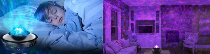 PROJEKTOR GWIAZD LAMPKA NOCNA RZUTNIK LED DO SYPIALNI DLA DZIECI NA PREZENT