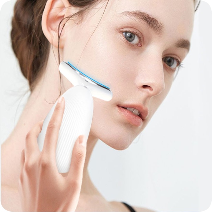 MASAŻER SONICZNY DO UJĘDRNIANIA TWARZY I SZYI ULTRADŹWIĘKOWY EMS LIFTING