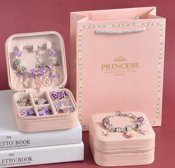 ZESTAW DO ROBIENIA NASZYJNIKÓW BRANSOLETEK KREATYWNY PREZENT DLA DZIECI