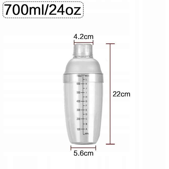 Pojemnik do szejkera mechanicznego do zaklejarek kubków np. Bubble Tea