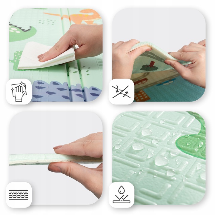 MATA PIANKOWA EDUKACYJNA DLA DZIECI DWUSTRONNA XPE SKŁADANA 180x200 MATADI