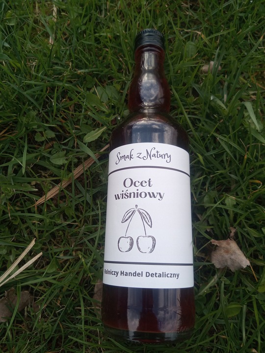 Ocet wiśniowy 500 ml z matką octową od rolnika - mała manufaktura