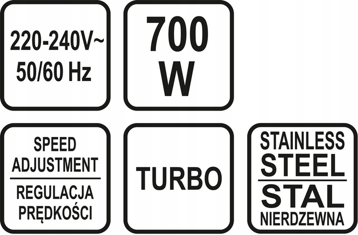BLENDER RĘCZNY WIELOFUNKCYJNY MALAKSER 700W TURBO
