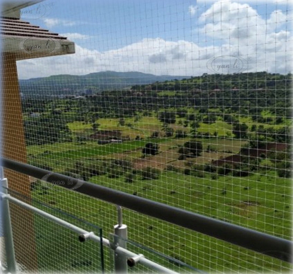 SIATKA NA BALKON Z DRUCIKIEM PREMIUM DLA KOTA BEZ WIERCENIA ZESTAW 6x3m