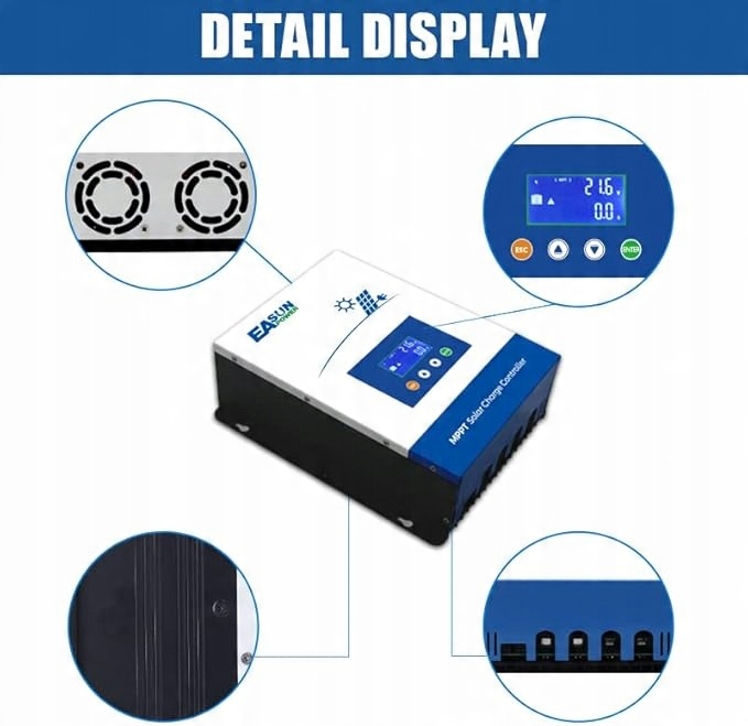 Regulator ładowania EASUN MPPT 36 V 12 V 24 V 48 V 80A MAX 150 V DC