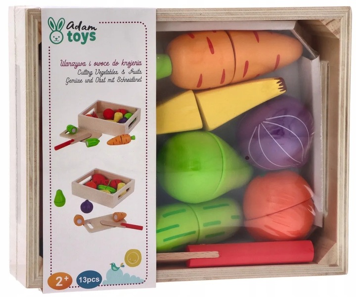 WARZYWA I OWOCE DO KROJENIA DREWNIANE ADAM TOYS