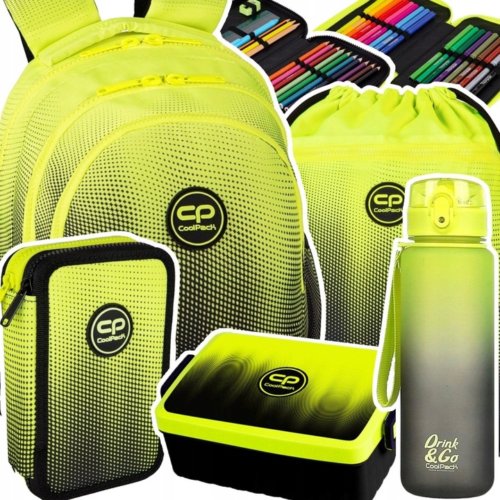 CoolPack plecak szkolny 1-3 klasa tornister Gradient Lemon zestaw