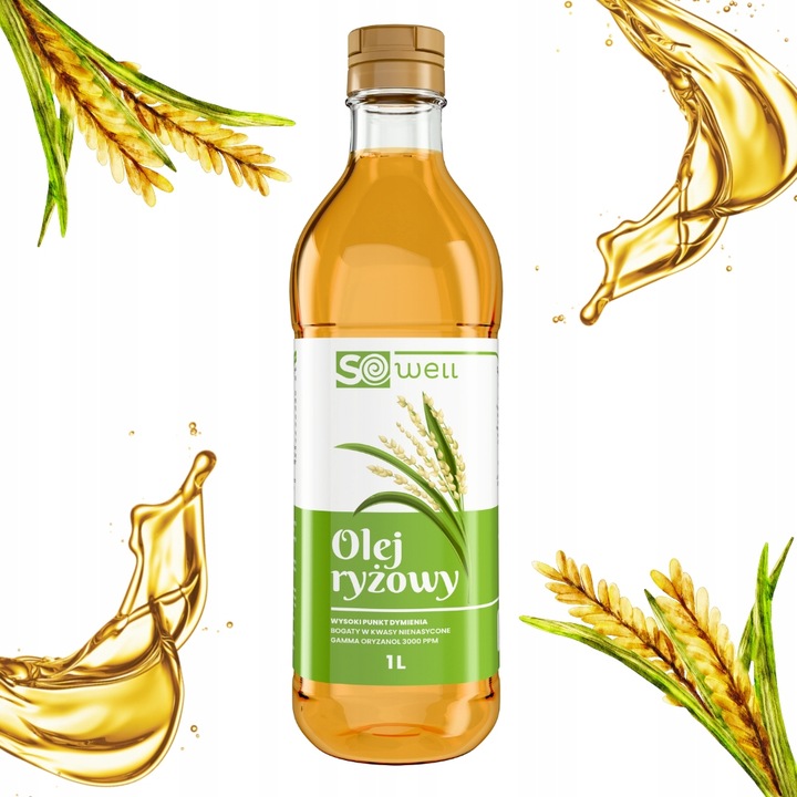 2x Olej ryżowy do smażenia pieczenia sałatek rafinowany 1000 ml SoWell