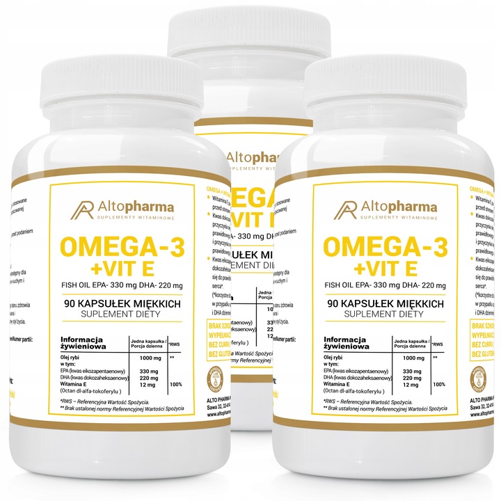 OMEGA 3 FORTE EPA330 DHA220 +WITAMINA E 2x90 kaps