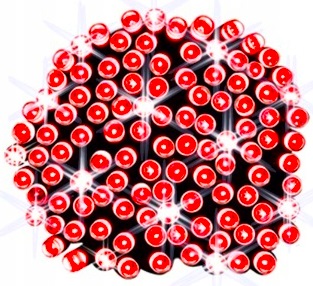 Lampki Świąteczne LED 1000 Czerwone Flash 72m IP44 Wodoodporne Zewnętrzne