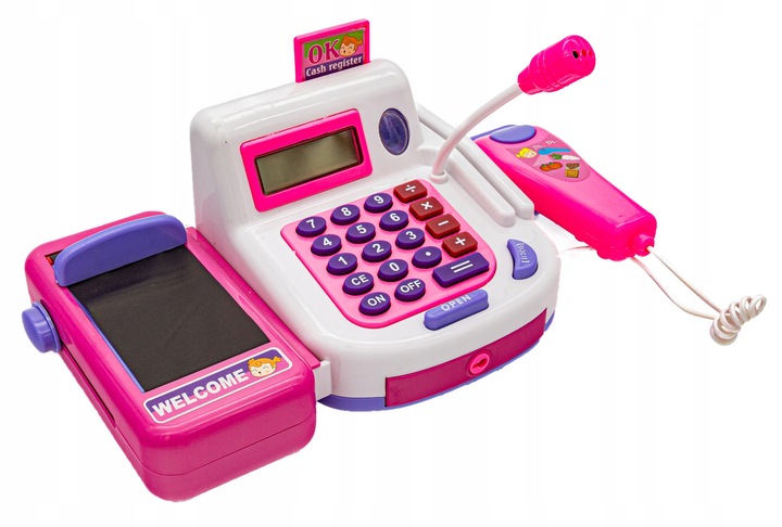 Edukacyjna Kasa Fiskalna Sklepowa Dla Dzieci Wózek Kalkulator Akcesoria
