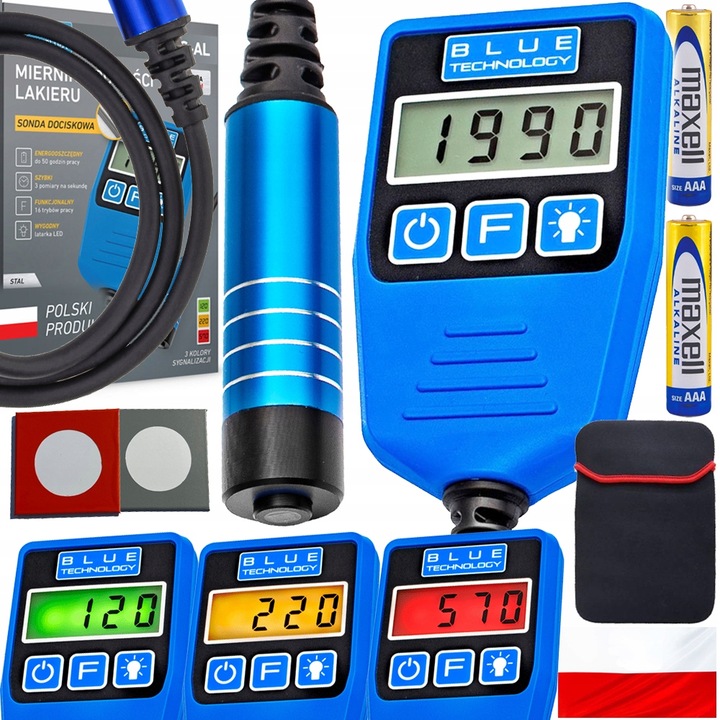 Miernik grubości lakieru Czujnik Tester DX-13-S-AL Stali Aluminium POLSKI