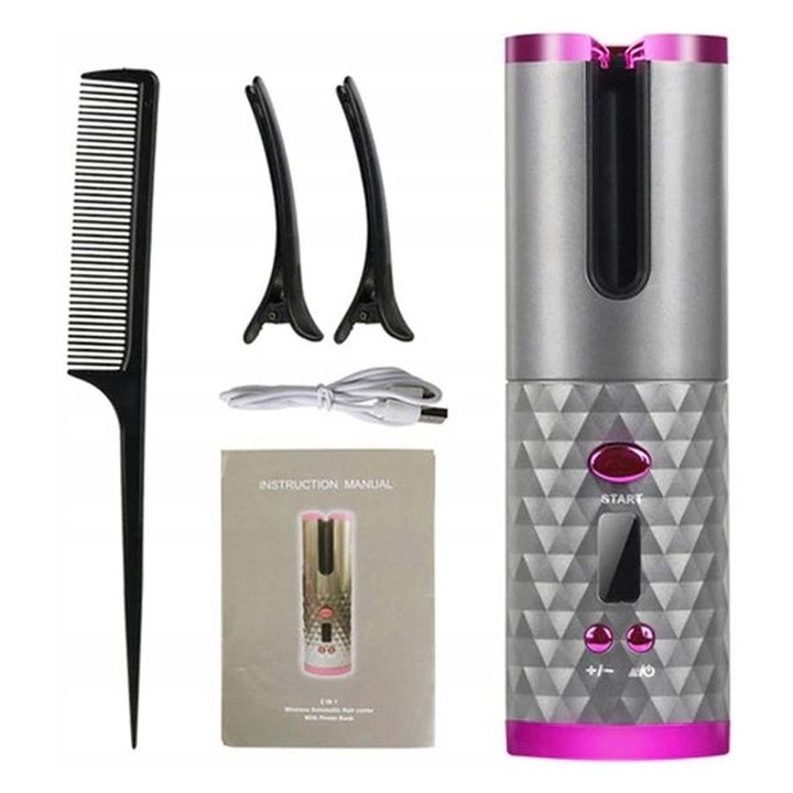 AUTOMATYCZNA LOKÓWKA DO WŁOSÓW Z POWŁOKĄ CERAMICZNĄ LCD