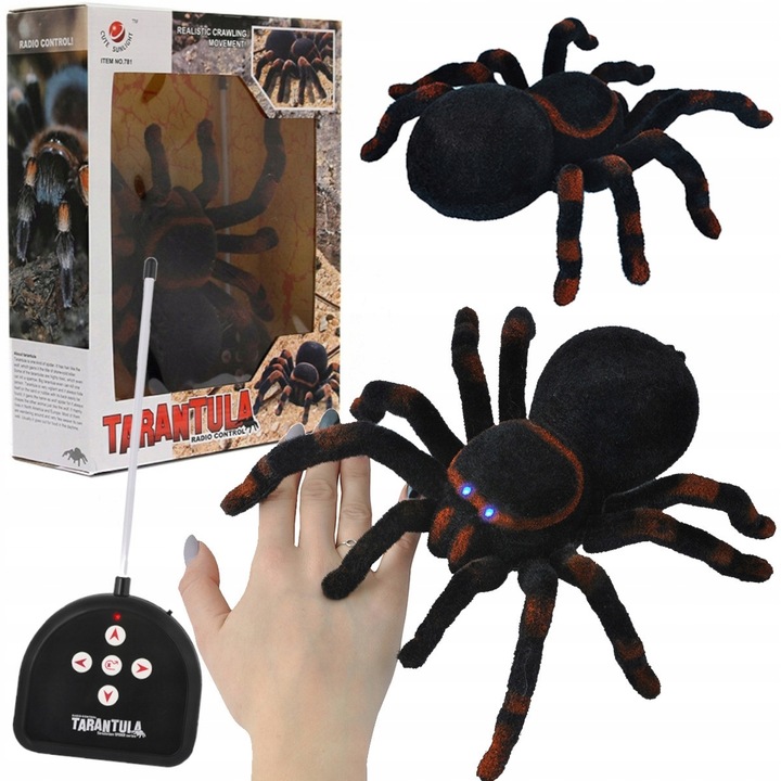 PAJĄK ZDALNIE STEROWANY LED NA PILOT DUŻY TARANTULA ZABAWKA DLA DZIECI