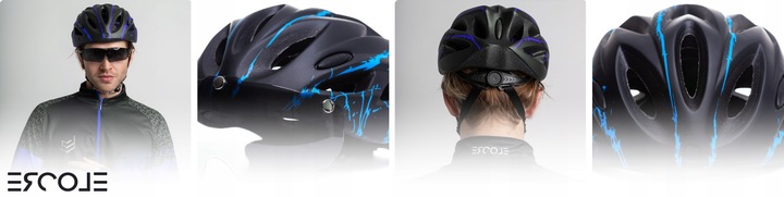 KASK ROWEROWY męski damski LEKKI REGULOWANY 54-62 cm z okularami 2 RODZAJE