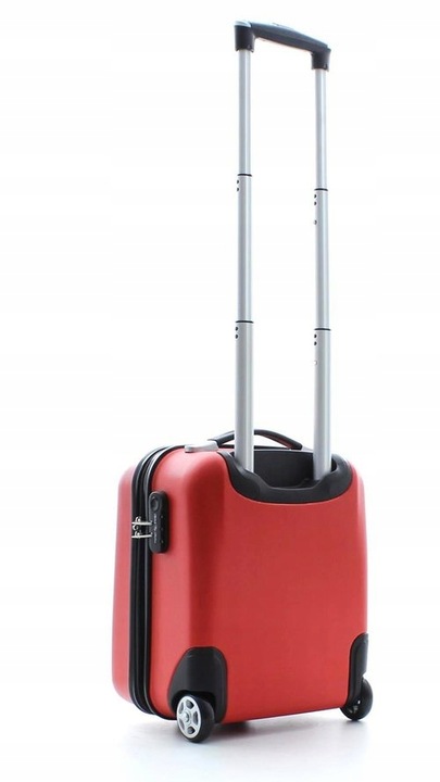 Mała czerwona wytrzymała walizka na 2 kołach z ABS Bubule idealna na wyjazd