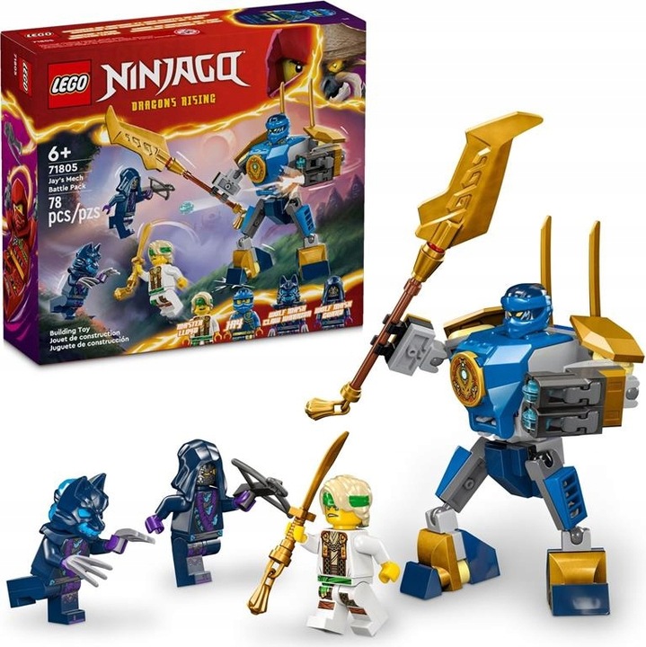 KLOCKI LEGO NINJAGO 71805 ZESTAW BITEWNY Z MECHEM JAYA 4 FIGURKI +TORBA