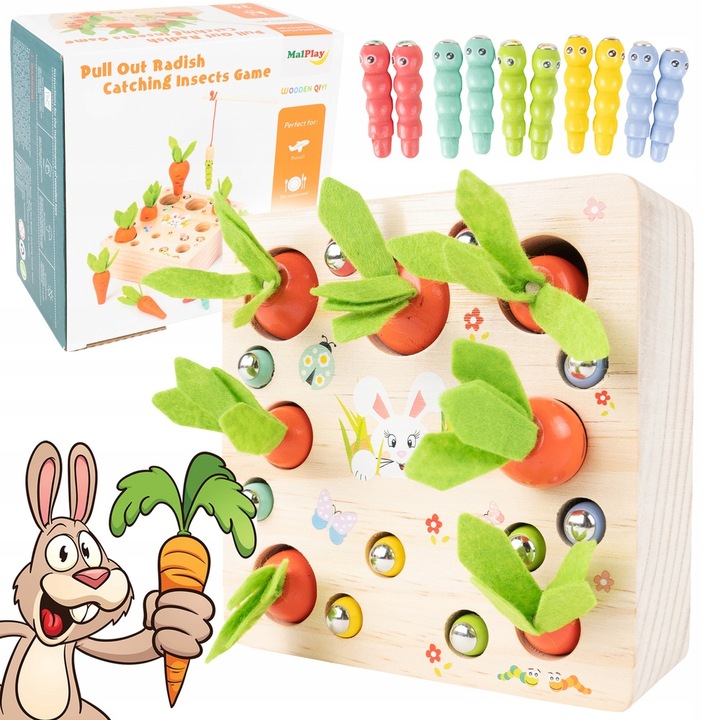 GRA ZŁAP ROBACZKA ŁOWIENIE DOPASUJ MARCHEWKI