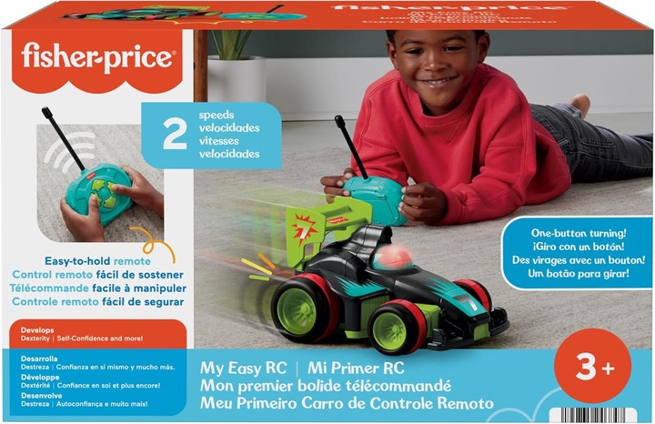 FISHER PRICE ZDALNIE STEROWANE WYŚCIGÓWKA pierwsze auto RC dla dzieci +3 l