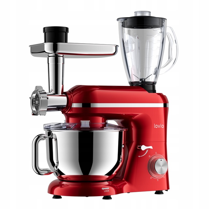 Robot kuchenny Lovio LVSTM02PRD 1900 W Czerwony Misa 6,2L 6 Prędkości