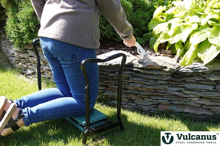 Stołek Metalowy Ogrodowy Taboret Składany Klęcznik Podkładka Taboret