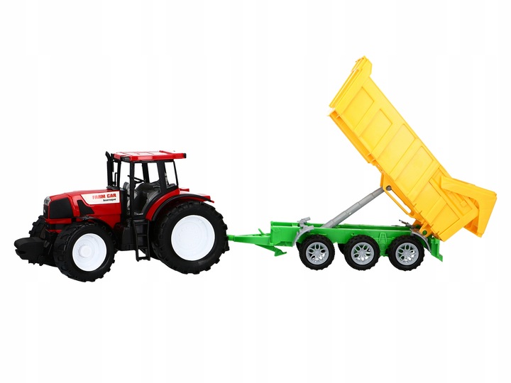 GIGANT TRAKTOR FARMER + MASZYNY WYWROTKA Ruchome części NAPĘD 53 CM PREZENT