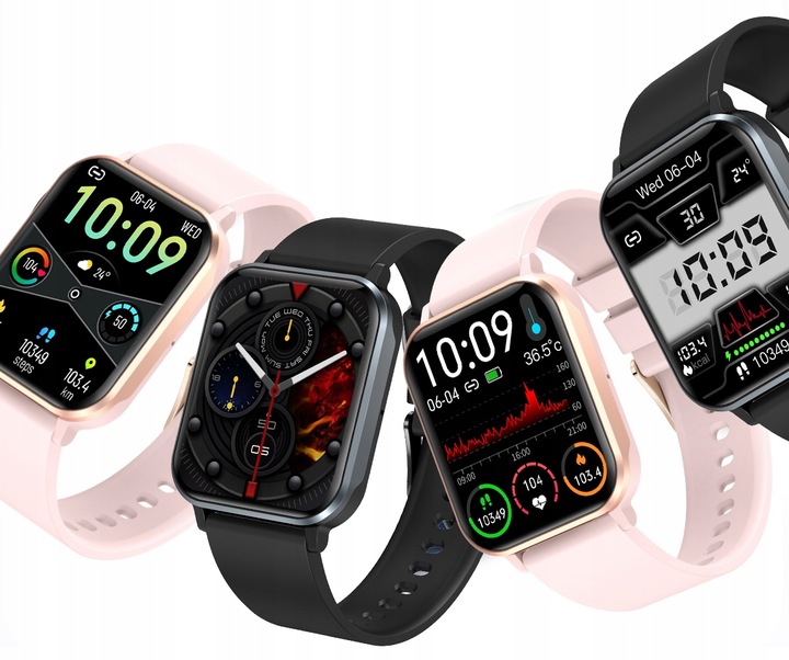 ZEGAREK SMARTWATCH CIŚNIENIE PULS ROZMOWY POL MENU