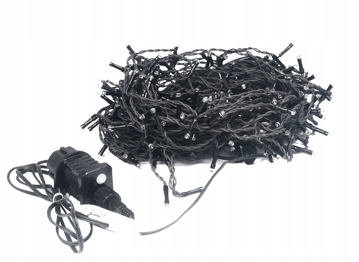 Lampki SOPLE LED 500 GĘSTE ZEWNĘTRZNE + Timer 8H + FLASH zimny biały 15m