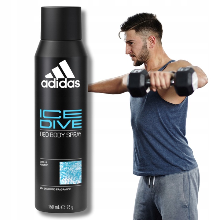 ADIDAS ICE DIVE DEZODORANT W SPRAYU DLA MĘŻCZYZN 150 ML