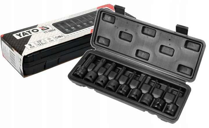 YATO YT-10654 ZESTAW KLUCZY UDAR. T30-T80 TORX 8CZ